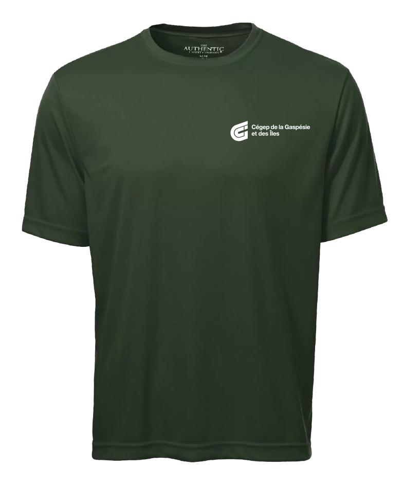 Cégep de la Gaspésie et des Îles (SLOGAN) - S350 T-shirt sport Pro Team - SE. S16545 (AVG) + SE. S16547 (DOS)