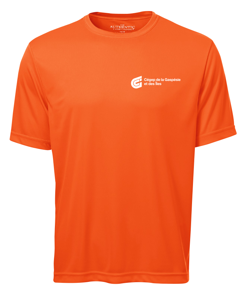 Cégep de la Gaspésie et des Îles (SLOGAN) - S350 T-shirt sport Pro Team - SE. S16545 (AVG) + SE. S16547 (DOS)