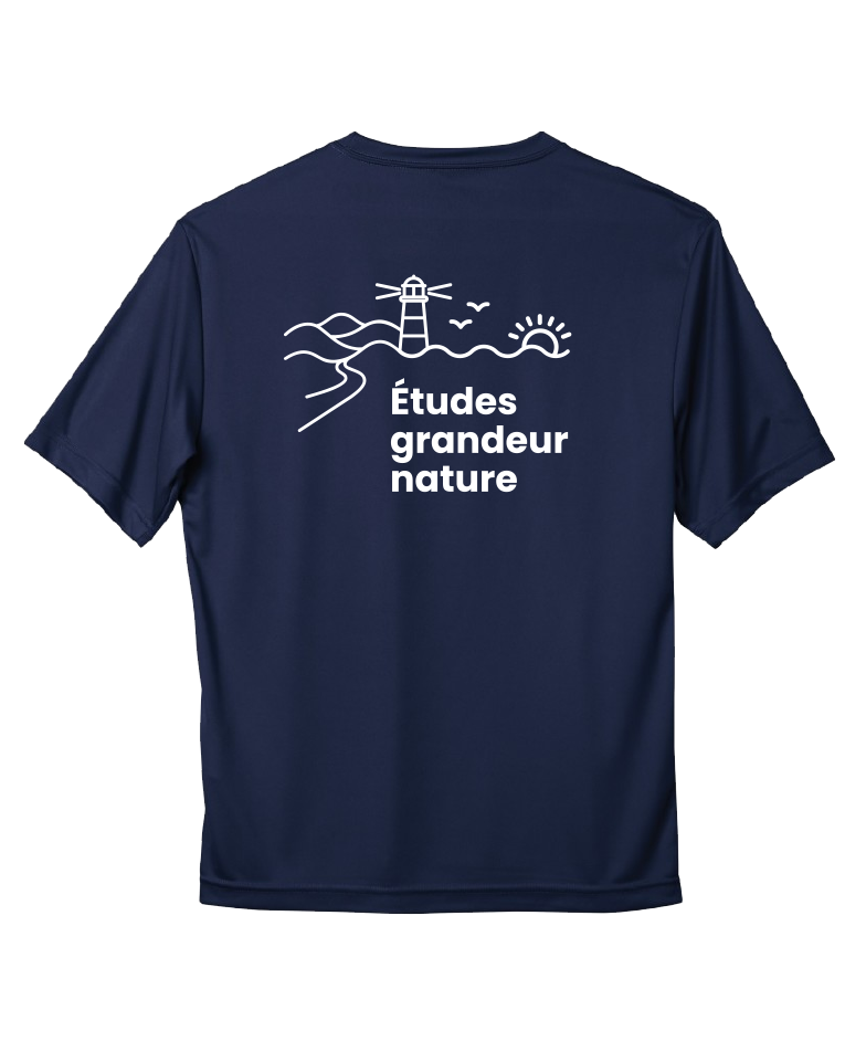 Cégep de la Gaspésie et des Îles (SLOGAN) - S350 T-shirt sport Pro Team - SE. S16545 (AVG) + SE. S16547 (DOS)