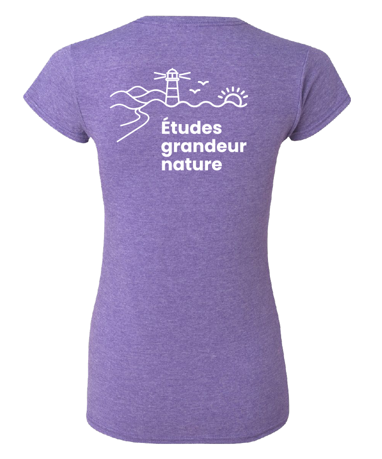 Cégep de la Gaspésie et des Îles - 64000L T-shirt softstyle femme (SLOGAN) - SE. S16545 (AVG) + SE. S16547 (DOS)