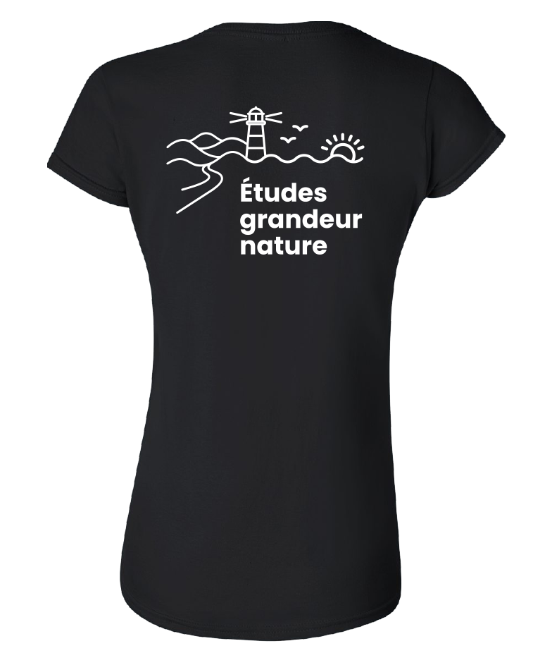 Cégep de la Gaspésie et des Îles - 64000L T-shirt softstyle femme (SLOGAN) - SE. S16545 (AVG) + SE. S16547 (DOS)