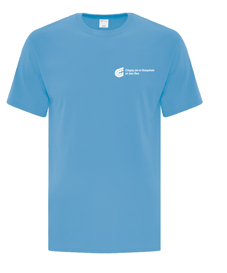 Cégep de la Gaspésie et des Îles - ATC1000 T-Shirt Everyday coton (SLOGAN) - SE. S16545 (AVG) + SE. S16547 (DOS)