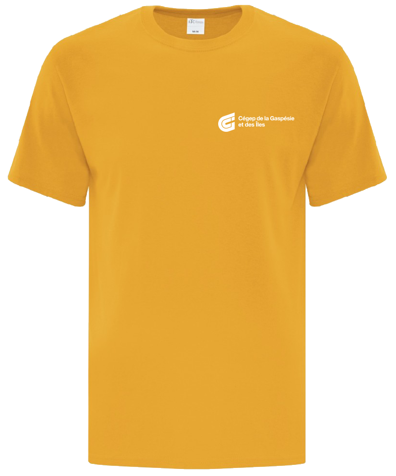 Cégep de la Gaspésie et des Îles - ATC1000 T-Shirt Everyday coton (SLOGAN) - SE. S16545 (AVG) + SE. S16547 (DOS)