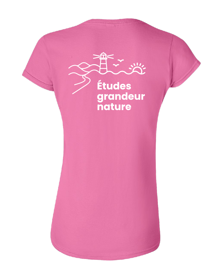 Cégep de la Gaspésie et des Îles (ÉPAQ) - 64000L T-shirt softstyle femme (SLOGAN) - SE. S16546 (AVG) + S16547 (DOS)