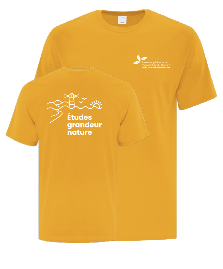 Cégep de la Gaspésie et des Îles (ÉPAQ) - ATC1000 T-Shirt Everyday coton (SLOGAN) - SE. S16546 (AVG) + S16547 (DOS)