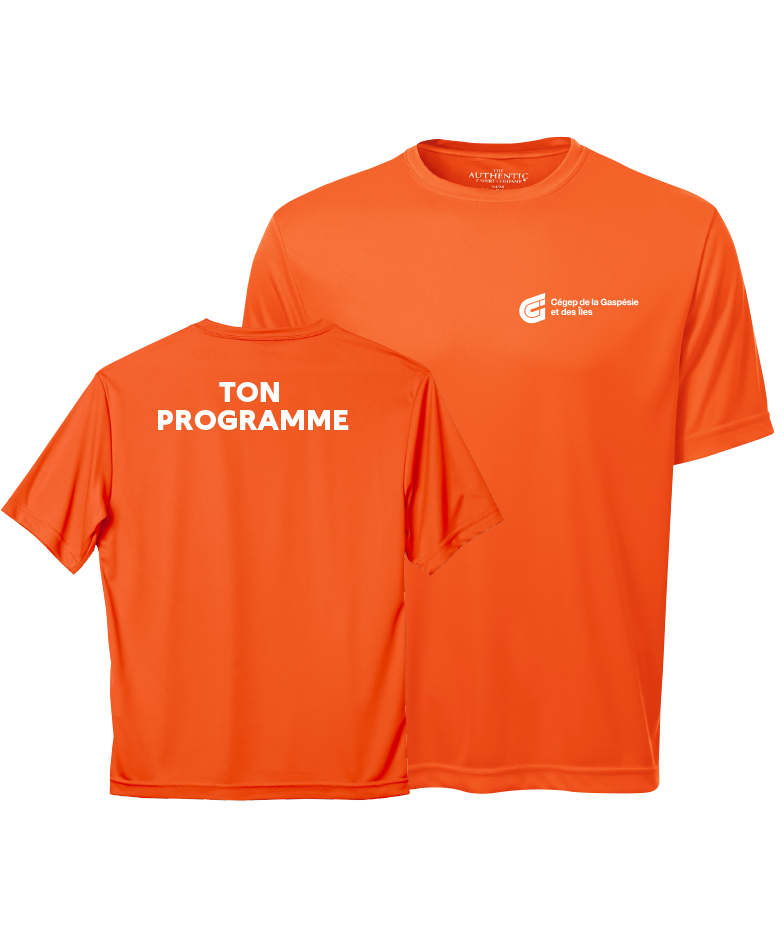 Cégep de la Gaspésie et des Îles - S350 T-shirt sport Pro Team (PGM) - SE. S16545 (AVG) + SE. Nom du PGM (DOS)