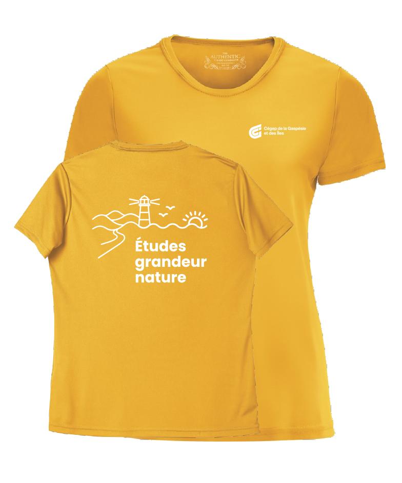 Cégep de la Gaspésie et des Îles - L350 T-shirt sport Pro Team femme (SLOGAN) - SE. S16545 (AVG) + SE. S16547 (DOS)