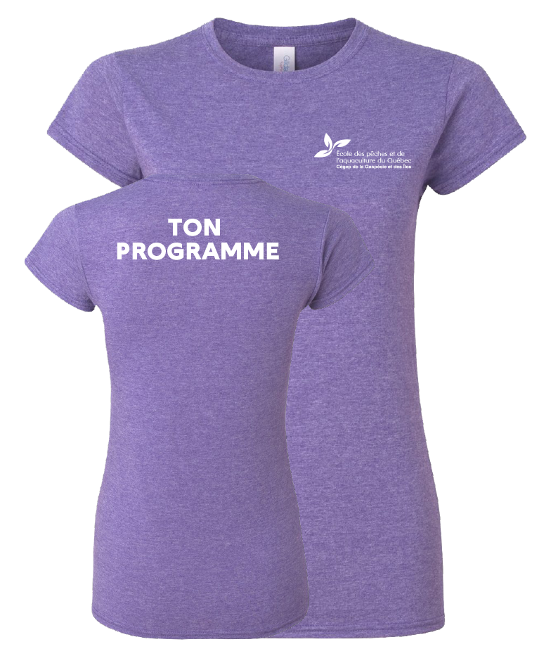 Cégep de la Gaspésie et des Îles (ÉPAQ) - 64000L T-shirt softstyle femme (PGM) - SE. S16546 (AVG) + PGM (DOS)