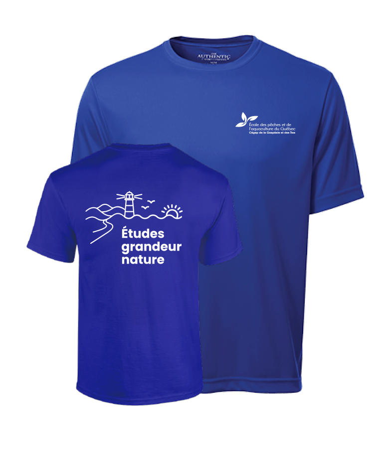 Cégep de la Gaspésie et des Îles (ÉPAQ) - S350 T-shirt sport Pro Team (SLOGAN) - SE. S16546 (AVG) + S16547 (DOS)