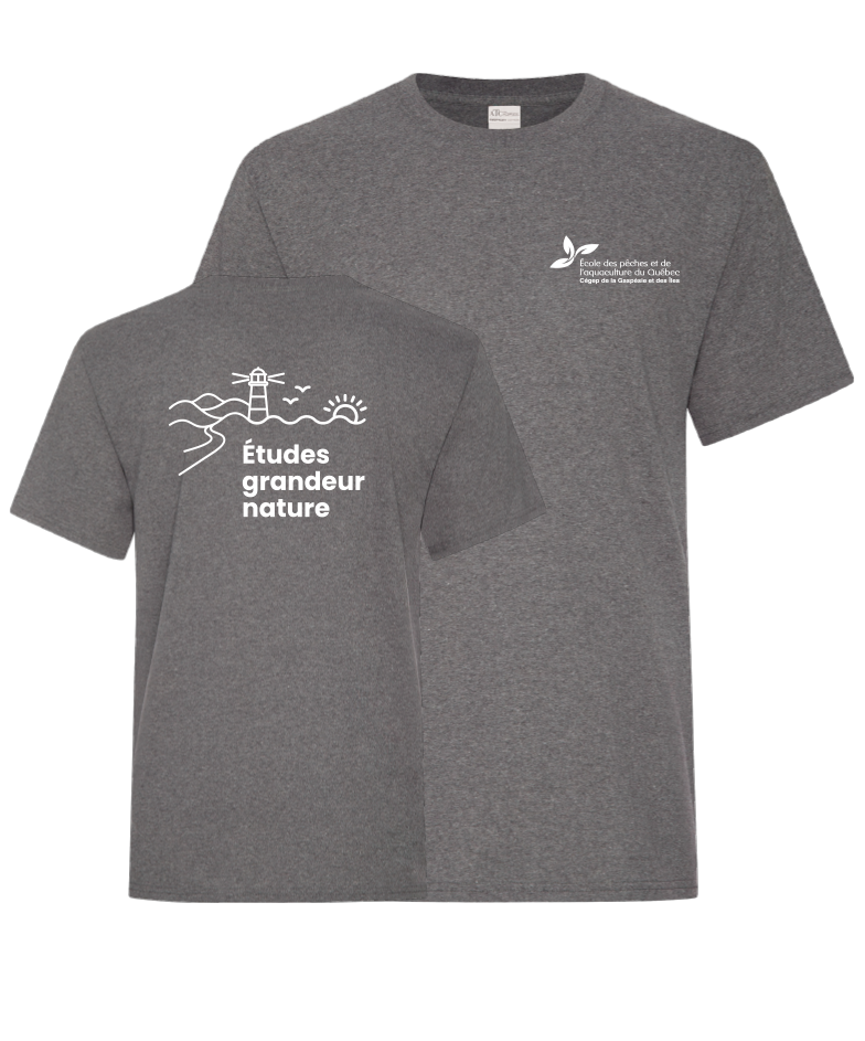 Cégep de la Gaspésie et des Îles (ÉPAQ) - ATC1000 T-Shirt Everyday coton (SLOGAN) - SE. S16546 (AVG) + S16547 (DOS)
