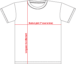 Charte de grandeur ATC1000 (XS à 6XL)